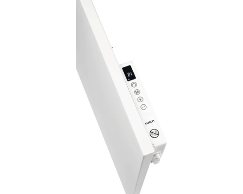 Vit elektrisk värmare med digital styrning