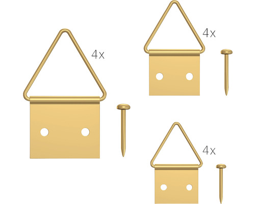 Bildupphängningsset med spikar, för fastsättning av bilder