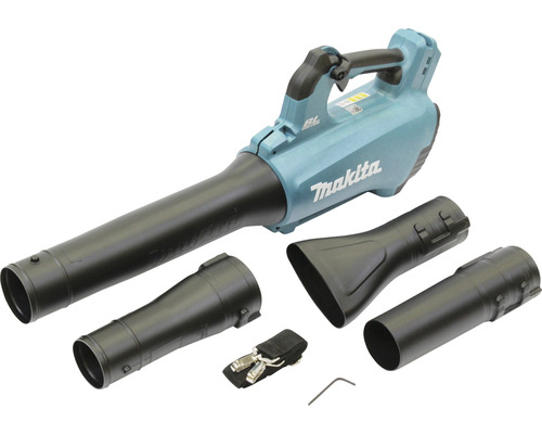 Makita batteridriven lövblås med olika munstycksfästen