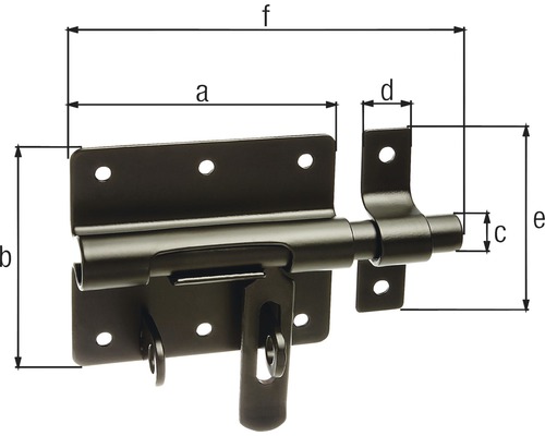 Illustration av en dörrregel med mått