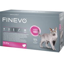 Kattmat FINEVO Sensitive Cat kalkon pur 16x85g-thumb-0
