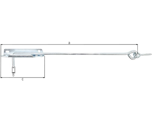 Dörrkrok med skruv och måttangivelser