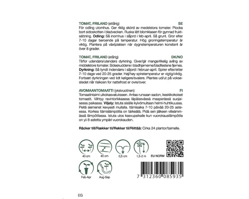 Information om odling av tomatplantor