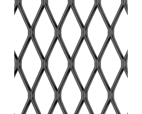 Sträckmetall KAISERTHAL aluminium svart 600x1000x1mm Metallgaller med diamantmönster