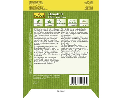 FloraSelf Cherrola F1 körsbärstomatfröpaket