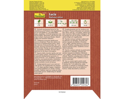 Fröförpackning Lucia rädisa