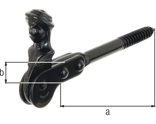 Ställskruv med måtten a och b