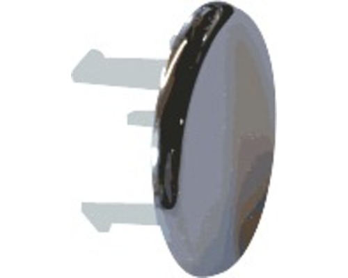 Ventilpropp för tvättställ Ø3,4 cm kromad bräddavloppslock för de flesta tvättställ med runt bräddavlopp-0