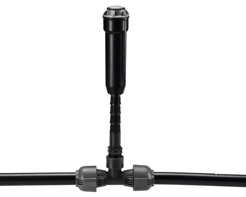 Pop-up sprinkler med T-koppling och bevattningsrör för trädgårdsbevattning