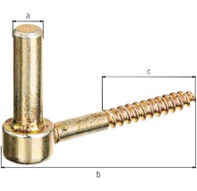 Gångjärnstapp ALBERTS för inskruvning rostfritt stål 13mm-thumb-1