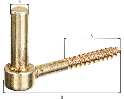 Gångjärnstapp med skruv och mått