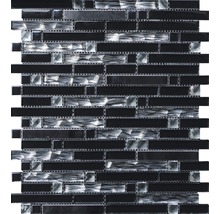 Mosaikplatta av glas och natursten