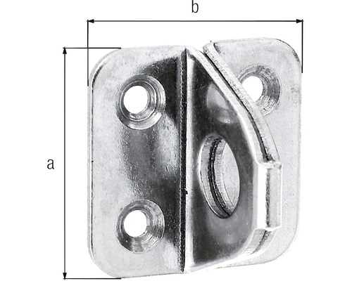Metallhängare med måtten A och B