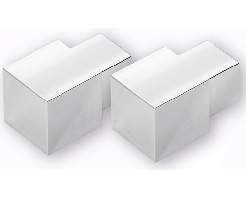 Hörnstycke DURAL Squareline aluminium grå 11mm