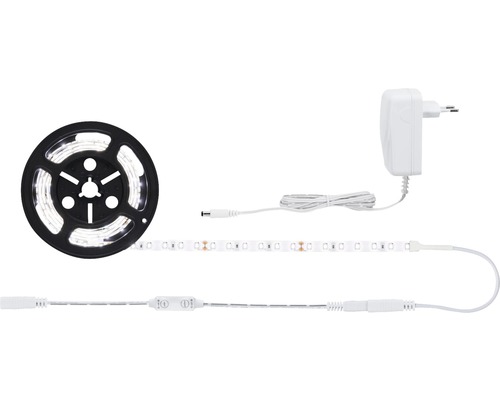 LED-remsa med nätadapter och styrning på en spole