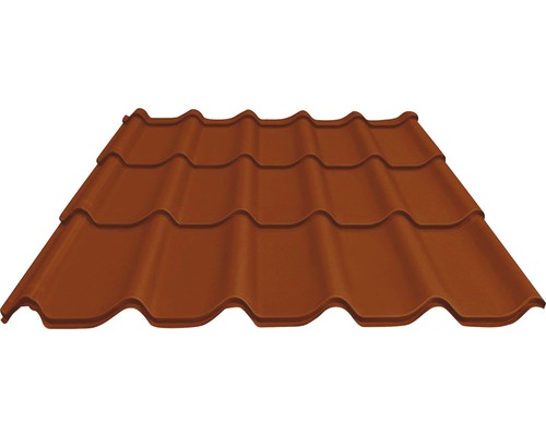 Takpanneplåt PRECIT röd 1100x1170x0,5 mm Takpanneplåt PRECIT röd 1100x1170x0,5 mm