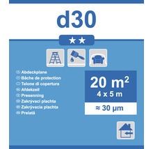 Täckplast d30, 20 kvadratmeter, 4 x 5 meter, cirka 30 mikrometer