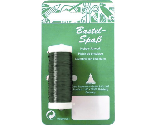 Myrtentråd på rulle Ø0,30mm grön Hobbytråd på spole för hantverk