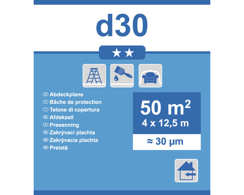 Täckplast d30, 50 kvadratmeter