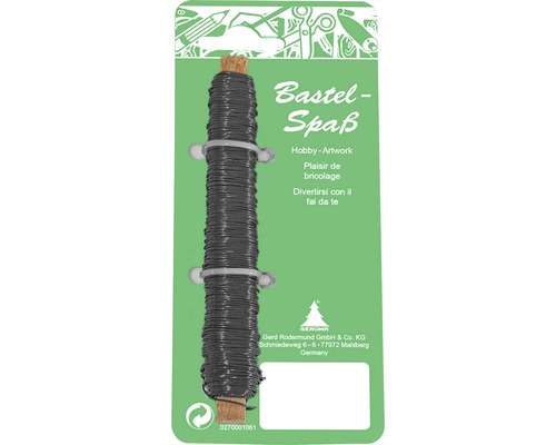 Bindtråd 100g svart Hobbytråd på träspole för hantverk