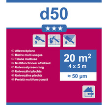 Allround presenning d50, 20 kvadratmeter, 4 x 5 meter, cirka 50 mikrometer