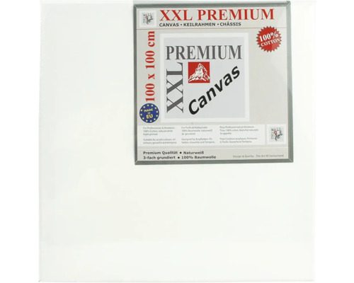 Canvasduk THE WALL äkta trä 100x100cm XXL Premium canvas på ram, 100 x 100 cm, trippelgrundad, av 100 procent bomull