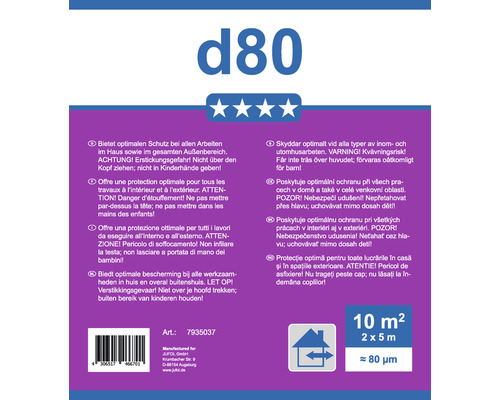 Jufol d80 skydd för att skydda vid arbete inomhus och utomhus