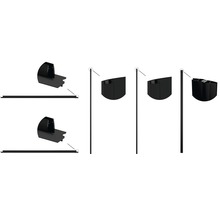 Olika vyer av en staketstolpe och ett staketlock