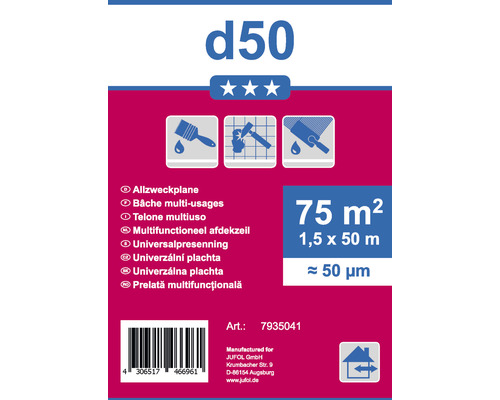 Förpackning av en universalpresenning d50 med en yta på 75 kvadratmeter