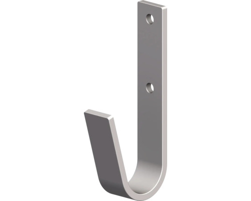 Universalkrok ALFER galvaniserat stål HxD 87x32mm Metall J-krok med två hål för fastsättning