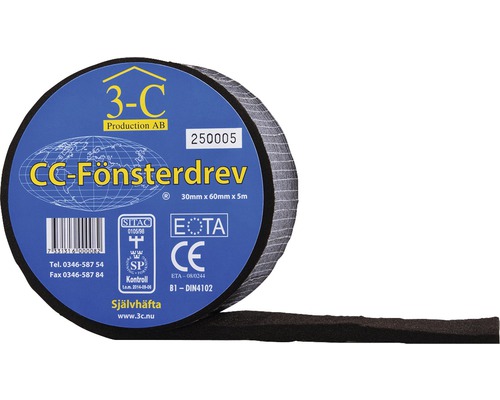 Fönsterdrev självhäftande 30 x 60 mm 5 m-0