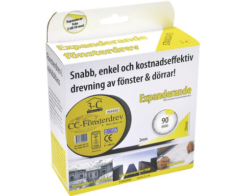 Förpackning med fönstertätningsband för fönster- och dörrisolering