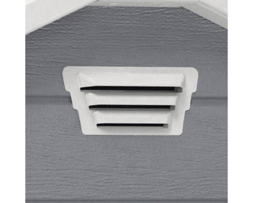 Gavelventilation med tre lameller för ventilation av trädgårdshus