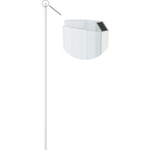 Vit ljusramp med solpanel