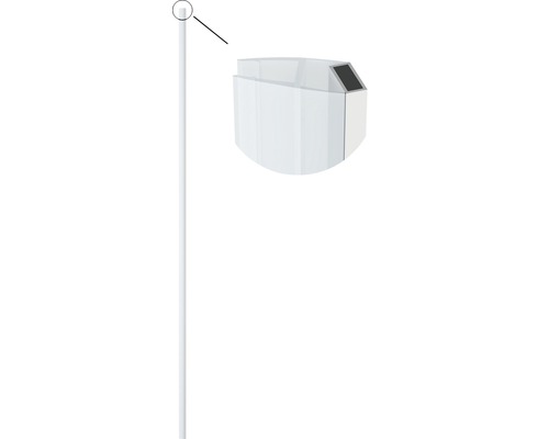 Vit ljusramp med solpanel