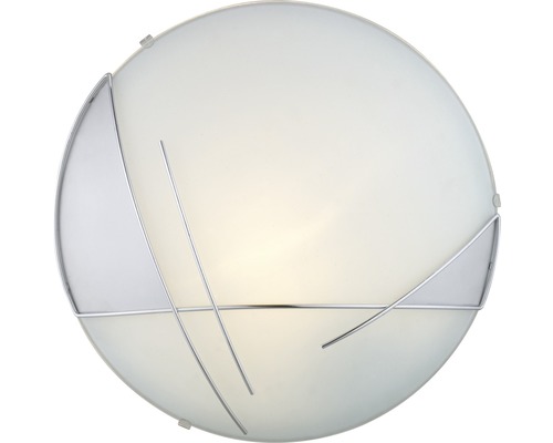 Plafond EGLO Raya 31,5cm vit/krom Rund taklampa med kromdetaljer