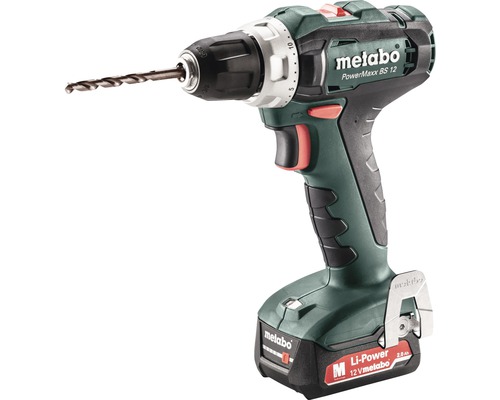 Borrskruvdragare METABO Powermaxx BS 12 12V inkl. 2x2,0Ah batterier och laddare i förvaringsbox