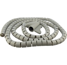 Spiralslang för kablar flexibel 1,5 m Ø 28 mm Schwaiger grå-thumb-0