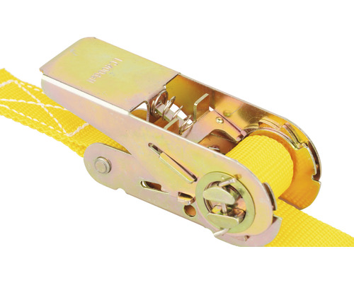 Spännband med spärr av metall och textilband