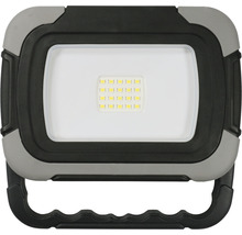 Arbetslampa LED batteridriven 10W 700lm 6500K dagsljusvit 223x189mm BxH 170x125mm med handtag för att ställa eller hänga IP54 svart/grå-thumb-1