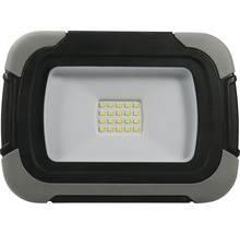 Arbetslampa LED batteridriven 10W 700lm 6500K dagsljusvit 223x189mm BxH 170x125mm med handtag för att ställa eller hänga IP54 svart/grå-thumb-2