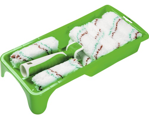 Färgrollerset med färgtråg och flera färgrollers