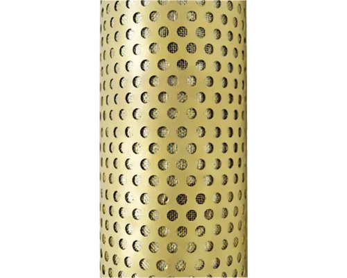 Närbild av ett perforerat metallrör