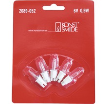 Konstsmide reservlampor 6 volt 0,9 watt, fempack