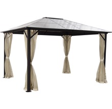 Paviljong med gardiner