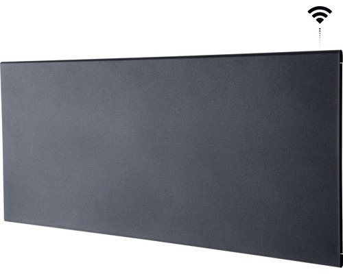 Mörkgrå värmeplatta med wifi-symbol