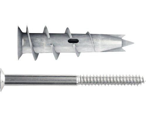 Gipsplugg TOX Spiral Plus 37mm med skruv Metallisk expanderbult med skruv