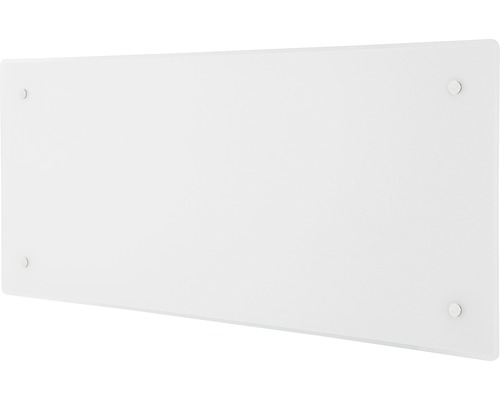 Vit glasmagnetisk skrivtavla med fyra fästpunkter