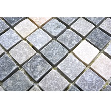 Naturstensmosaikplatta i kvadratisk form