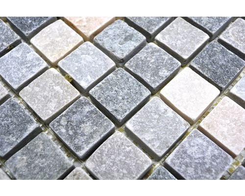 Naturstensmosaikplatta i kvadratisk form